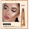 Cream Bronzer Contour Beauty Wand, Highlighter Contour Blush With Cushion Applicator, Liquid Face Bronzer Makeup Wand Lightweight Natural Super Silky Cream Contour Stick Beauty Light Wand (Contour+Blush+Highlighter)