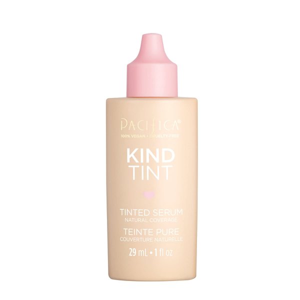 Pacifica Beauty Kind Tint Tinted Serum, Skincare, Vegan Collagen, Hyaluronic Acid, Vitamin C, Niacinamide, Caffeine, Hydrating, Lightweight Foundation, Natural Dewy Skin, Shade 22, 1 fl oz (1 Count)