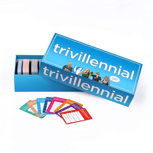 DSS Games Trivillennial | The Trivia Game for Millennials | Party Card Games, 1000 Trivia Questions & Answers | Fun Card Games for Adults Game Nights, Gatherings, & Parties | Ages 17 Up