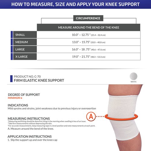 Champion Knee Support, Pullover Sleeve, Knit Elastic, Small