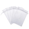 Boshen 100/200PCS Organza Gift Candy Sheer Bags Mesh Jewelry Pouches Drawstring Bulk for Wedding Party Favors Christmas (4" X 6"(100PCS), White)