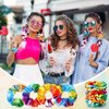 Toulite 24 Pieces Tie Dye Hair Scrunchies Bulk Colorful Tie Dye Hair Accessories Tie Dye Hair Scrunchies Ponytail Holder Rainbow Elastic Hair Bands for Women Girls Tie Dye Party Favors