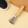 Andibro Hair Brush Cleaner Tool, Comb Cleaning Brush Rake Design Brush Cleaner Wooden Handle Hair Remover Mini Hair Instrument for Removing Hairs Dust Dirt Lint Home Salon