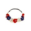 BBTDIN Patriotic Flower Crown Headband Independence Day Floral Flower Hair band JHN39 (Blue Red White)