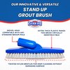 Clean-EEZ Grout Brush Combo Kit - Stand Up & Handheld V-Shaped Brushes with Curled Bristles - Easy Grout Cleaning Without Bending - Perfect for Tile, Showers & Hard-to-Reach Spots - Durable