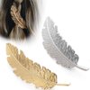 Gold Silver Minimalist Hair Clips Dainty Feather Hollow Hair Clips Set Feather Hair Pins Geometric Barrette Hair Accessories for Women