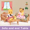 Dollhouse Furniture Set for Kids Toys Miniature Doll House Accessories Pretend Play Toys for Boys Girls & Toddlers Age 3+ with Living Room, Sofa, TV...