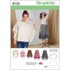 Simplicity 8135 Easy to Sew Women's Tunic and Skirt Sewing Patterns, Sizes XS-XL