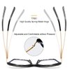 Jurchio Computer Reading Glasses Blue Light Blocking Readers for Women Cat Eye Lightweight Frame Eyeglasses Anti Glare Lens (Crystal Clear, 2.25)