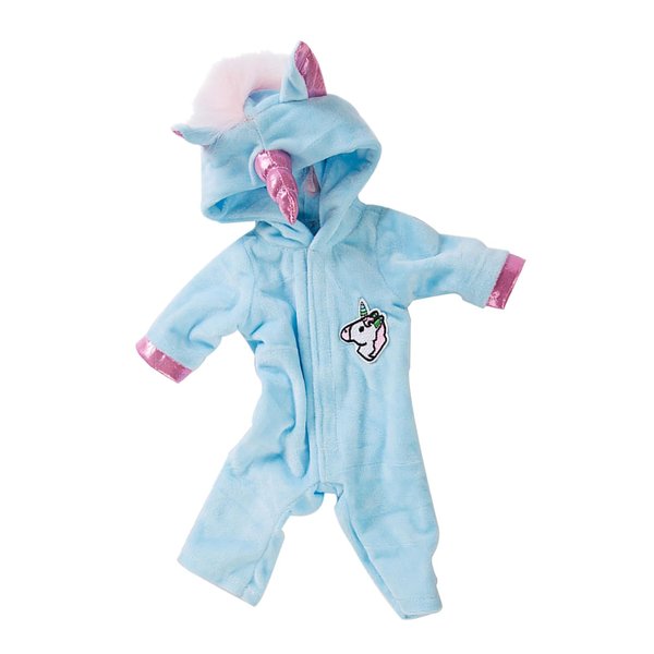 NOXOMALL Doll Clothes for 16-18 inch Baby Doll Boy, Blue Romper Alive Baby Doll Clothes (Dolls Not Included)