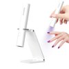 UV Light for Gel Nails, Denabuty Mini U V LED Nail Lamp Handheld with Stand, Portable Nail Dryer Rechargeable USB Cordless, Nail Light with 2 Timers for Fast Drying (White)