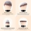 DUcare Makeup Brushes Duo End Foundation Contour Powder and Buffer Brush Bronzer Double Makeup Brush Set 2Pcs black
