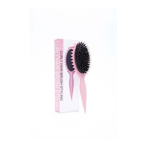 Generic Curl Defining Brush, Best Hair Brush Styling, Special 2024 wave Shaping Defining Curls for Women, men, child, best Bristle Hair Brush special Styling Brush for Detangling(Pink Colore)