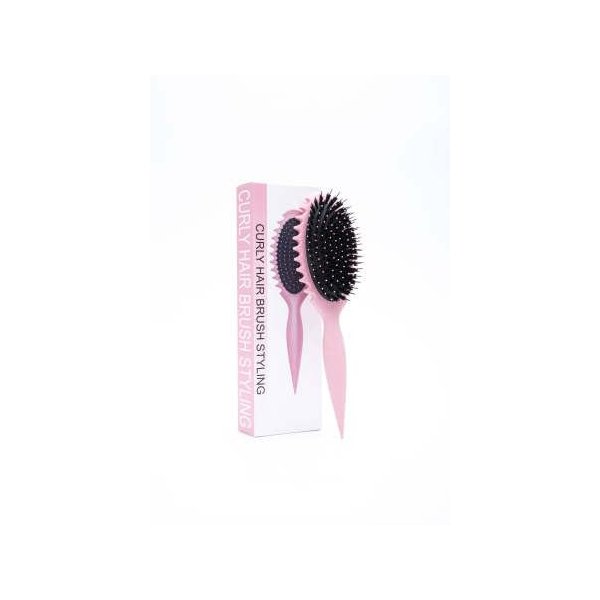 Generic Curl Defining Brush, Best Hair Brush Styling, Special 2024 wave Shaping Defining Curls for Women, men, child, best Bristle Hair Brush special Styling Brush for Detangling(Pink Colore)
