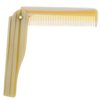 Giorgio G20 IVY Folding Mustache and Beard Comb 6.5 Inches - Small Fine Tooth Pocket Comb for Everyday Hair Care - Sawcut and Hand Polished Pocket Comb and Styling Comb - Fine Ivory Travel Comb