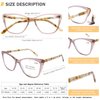 AQWANO Stylish Cat Eye Computer Reading Glasses Women Oversized Designer Blue Light Block Eyeglasses Readers Anti UV400 Eyestrain with Sping Hinge,Champagne 2.5