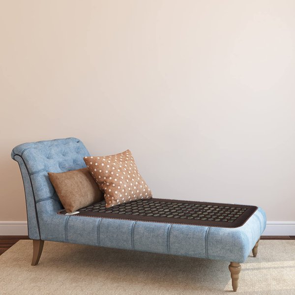 WUSILILU Heating Pad, 59.06 * 19.69in Temperature Control 100W Digital Display Far Infrared Heating Pad, Natural Jades Heating Pad for Sofas, Benches, Window Seats, Piano Chair