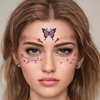 10 Sheets Independence Day Face Sticker Set -4th of July Face Tattoo Stickers for Adult Kids Patriotic Eye Body Face Temporary Tattoo Stickers Independence Day Party Decoration Supplies