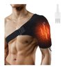 Shoulder Heating Pad, Rotator Cuff Shoulder Brace Heated Wrap, 3 Heat Settings Heating Shoulder Brace Pad, Shoulder Compression Sleeve Massager for Pain Relief deep Tissue Red