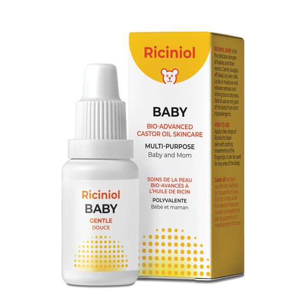 Riciniol Baby - Multipurpose Castor Oil for Baby and Mom | Bio-advanced Castor Oil Ointment, Pure & Natural Skin Protection, Hypoallergenic, Infant Massage Oil (15ml - Pack of 1)
