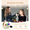 EYTSE Mini Karaoke Machine for Kids, White Mini Portable Karaoke Speaker Machine with 2 Wireless Mics and Lights for Girls Boy Ages 4,5,6,7,8,9,10,12+ Home Party