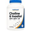 Nutricost Choline & Inositol Supplement (1,000mg) 240 Capsules - 500mg Choline, 500mg Inositol, GMO-Free, Gluten-Free, 120 Servings