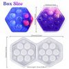KISREL Dice and Dice Box Resin Molds Silicone, DND Dice and Dice Organizer Epoxy Resin Molds with 7 Standard Stereoscopic Dice Cavities, Silicone Molds for Resin, Dice Making Kit, Table Board Game