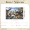 BQIUULO Dinosaur Ornament Hanging Accessories Building Brick Block Puzzle Rectangle Shaped Christmas Birthday Gifts