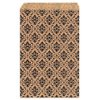 100 pcs 4" x 6" Damask Paper Gift Bags Shopping Sales Tote Bags Brown with Black Damask Design