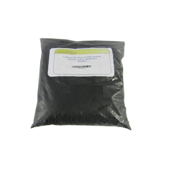 CircuitOffice 1 LB Black Salt, Ritual and Spell, Purifying, Cleansing, Healing, Metaphysical, Meditation and Wicca
