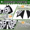 20 Pieces Soccer Hair Bows Elastic Soccer Ball Hair Tie Accessories Sports Hair Bow Sweet Hair Band Ponytail Holder for Girl Women Player School Team Football Birthday Party (Black, White)