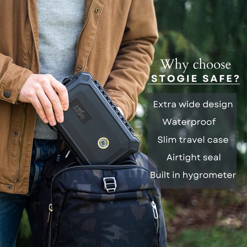 Stogie Safe Travel Humidor Cigar Case Travel - Fits up to 11 Cigars- Waterproof Crushproof Cigar Cases for men | cigar travel humidor case for cigar humidors travel