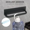 ICEICE Stainless Steel Adhesive Towel Holder - Peel and Stick, No Drill Waterproof Hand Towel Rack for Bathroom, Kitchen - Self-Adhesive Command Strip, Durable and Easy to Install, 9 Inch Black