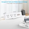 CCCEI Fast Charging QC 3.0 USB-A and PD 3.0 USB-C Ports Desk Clamp Power Strip Surge Protector 1200J, Desktop Widely Spaced Outlet Station, 6 FT Flat Plug, Fit 1.6 inch Tabletop Edge, 125V 12A 1500W.