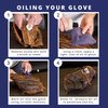 Rhino Wax - Baseball Glove Oil 8 oz - Softens and Hydrates Leather Fibers - Improves Glove Flexibility and Performance - Premium Glove Oil to Break in Gloves Fast - 100% Natural - Made in USA