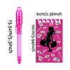 BOLNEY 24 Pcs Pink Girl Party Favors | Set of 12 Invisible Ink Pen and 12 Pink Girl Mini Notepads | Gift Bag Stuffers Pink Girl Party Supplies