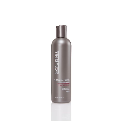 Scruples Platinum Shine Shampoo - Purple Toning Shampoo for Extending and Enhancing Blonde Hair - Cools Down Brassiness, Yellow & Orange Hues - Moisturizing Violet Shampoo for All Hair Types (8.5 oz)