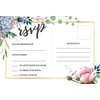 50 RSVP Cards, Blank, No Envelopes Required, Flowers Printing Floral, Wedding, Rehearsal, Bridal Shower Invitation Save The Date A2