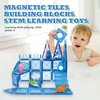 Magnetic Tiles Magnetic Construction Set, Magnetic disc STEM Sensory Educational Games Toys Preschool Building Stacking Block Learning Toys Gift for Toddler Age 3+ Boys Girls Kids 40pcs Sea World