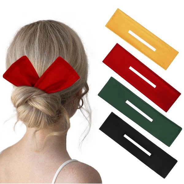 4 Pieces Deft Bun for Hair Maker Donut Buns Hair Styling Hair Accessories for Women Girls Kids Twister Lazy French Hair Curler Hair Tie