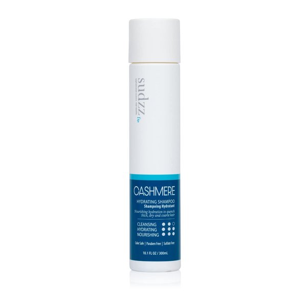 SUDZZFX Cashmere Hydrating Shampoo - Dry Scalp Treatment Hair Shampoo - Clarifying Shampoo - Color Treated Sulfate Free Shampoo for Hair Care - Travel Size Shampoo - 10.1 Fl Oz