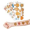 Cookie Temporary Tattoos 8 Sheets 82PCS Milk and Cookies Party Decorations Supplies Favors Candyland Theme Birthday Cute Stickers Christmas Gifts for Boys Girls Class School Prizes Carnival