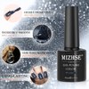 MIZHSE Diamond Gel Nail Polish, Reflective Glitter Gel Polish Set, Sparkly Shiny Gel Nail Art Varnish Manicure Kit, Soak Off LED Lamp, for Beginners DIY at Home (BD-005 Dark Blue)