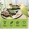 LUKHMELF Bird Toys,Foraging Toys for Birds,Parrot Training Interactive Toys,Wooden Bird Perch,Bird Cage Accessories for Conure Cockatiel Parakeet Budgies Lovebird Parrotlet