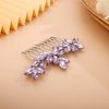 BERYUAN Simple Crystals Hair Comb for Women Girls Bride Hair Comb Multi-Color Comb Purple