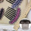 KuuGuu 4 PCS Women Leaf Hair Comb Rhinestone Hair Pins Bride Hair Slide Combs Clips Wedding Headdress Hair Accessories for Women (Pattern 3)