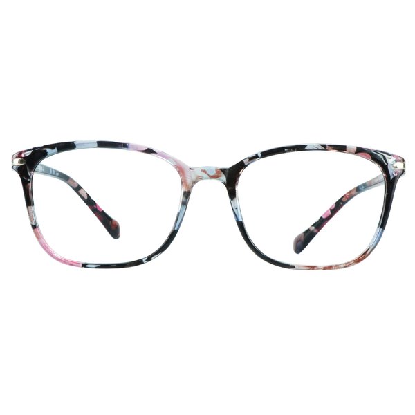 VisionGlobal Blue Light Blocking Glasses for Women, Anti Eyestrain, Computer Reading, TV Glasses, Stylish Square Frame, Anti Glare(+1.25 Magnification)