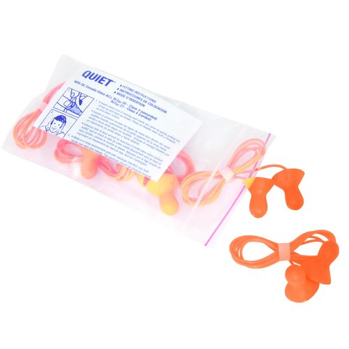 Howard Leight by Honeywell Quiet Corded Reusable Earplugs, 5-Pair Vending Pack (QD-5-30), Bright Orange