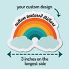 Custom Textured Die Cut Stickers 3" Using Your Image with Reusable Adhesive (50)