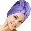Radiant Queen -100% Cotton T-Shirt Hair Towel (Violet)+ Reduce Breakage, Frizz & Tangles + Perfect for Plopping and Curly Hair Care + Zero Microfiber + Soft + Turban Hair Wrap